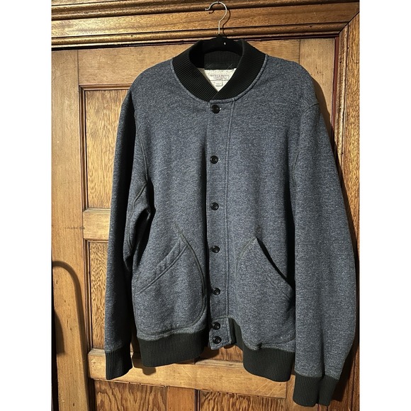 J. CREW Wallace & Barnes Bomber Jacket Blue Men's Size XL Cardigan